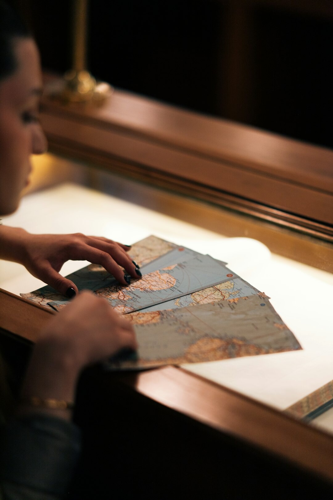 person reading old letters