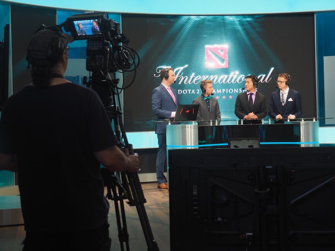 television presenter on set